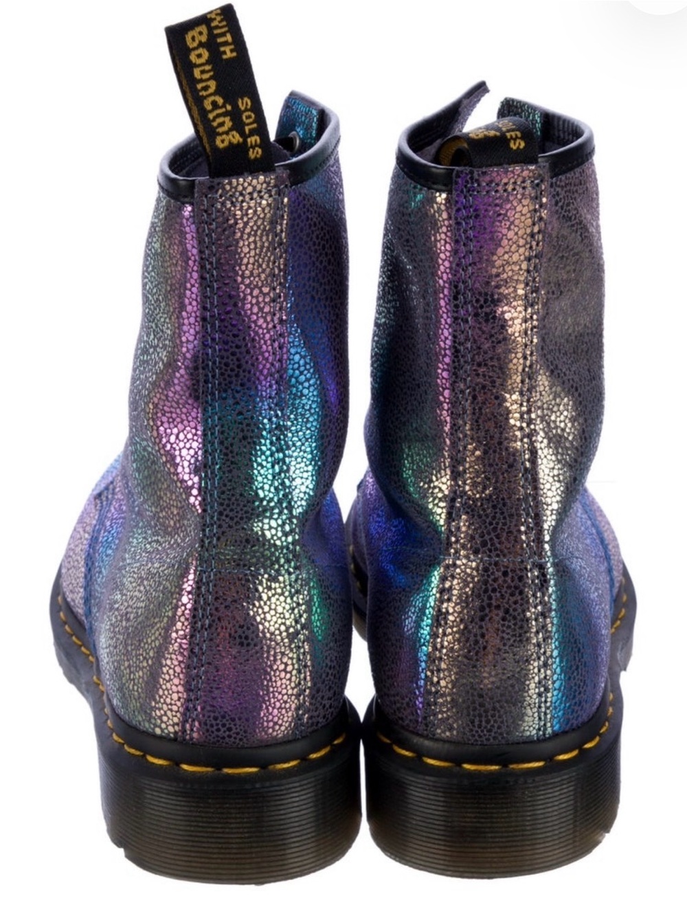 Dr. Martens Women's Iridescent Lace-Up Combat Boot - Multicolor Shimmer - Picture 5 of 6